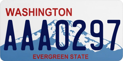 WA license plate AAA0297