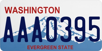 WA license plate AAA0395