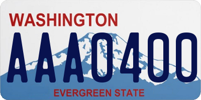 WA license plate AAA0400