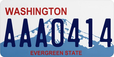 WA license plate AAA0414