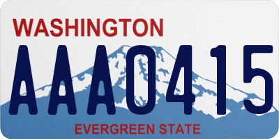 WA license plate AAA0415