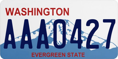 WA license plate AAA0427