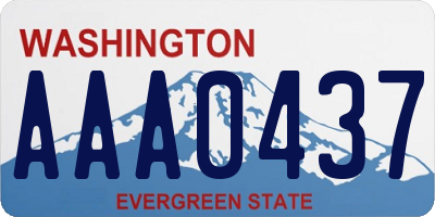 WA license plate AAA0437