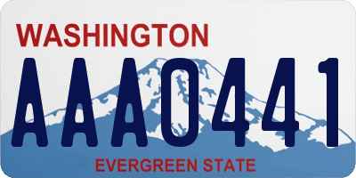 WA license plate AAA0441