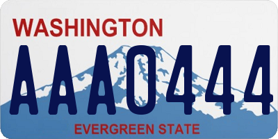 WA license plate AAA0444