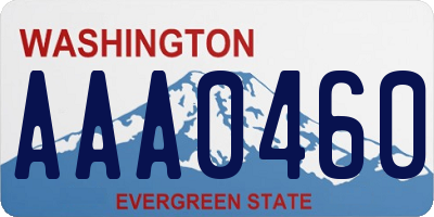 WA license plate AAA0460