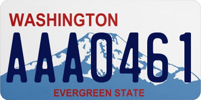 WA license plate AAA0461