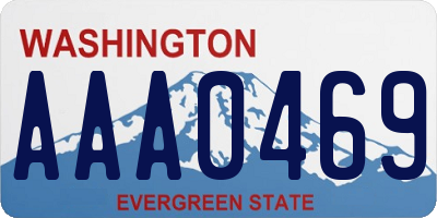 WA license plate AAA0469