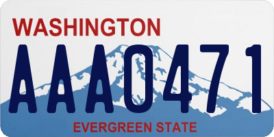 WA license plate AAA0471