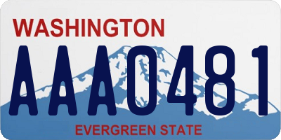 WA license plate AAA0481