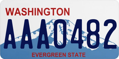 WA license plate AAA0482