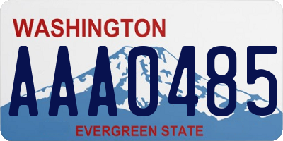 WA license plate AAA0485