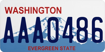 WA license plate AAA0486