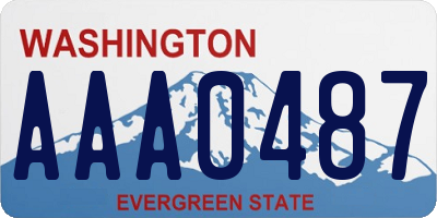 WA license plate AAA0487