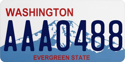 WA license plate AAA0488