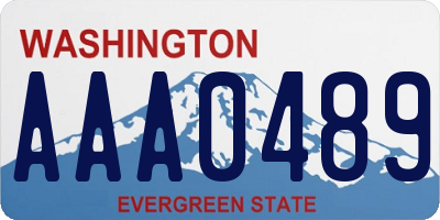 WA license plate AAA0489