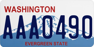 WA license plate AAA0490