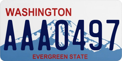 WA license plate AAA0497