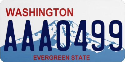 WA license plate AAA0499