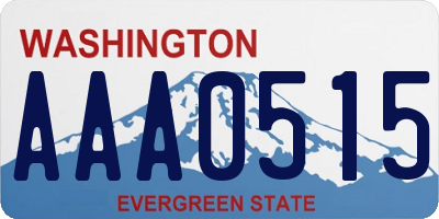 WA license plate AAA0515