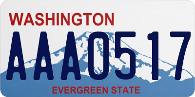 WA license plate AAA0517