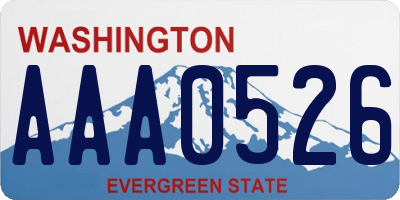 WA license plate AAA0526