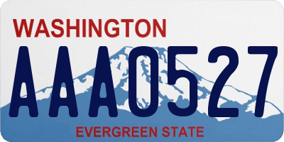WA license plate AAA0527