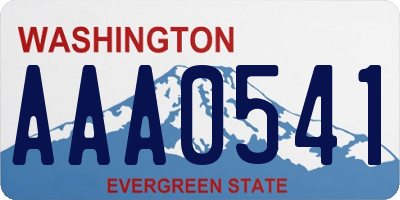 WA license plate AAA0541
