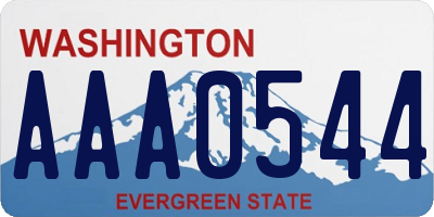 WA license plate AAA0544