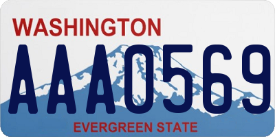 WA license plate AAA0569