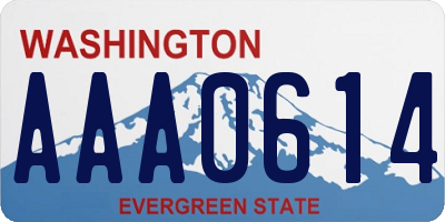 WA license plate AAA0614