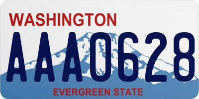 WA license plate AAA0628