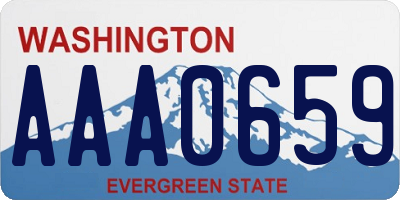 WA license plate AAA0659