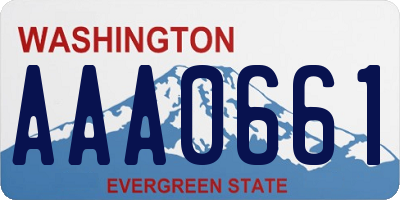 WA license plate AAA0661