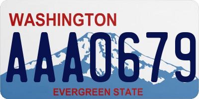 WA license plate AAA0679