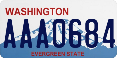 WA license plate AAA0684