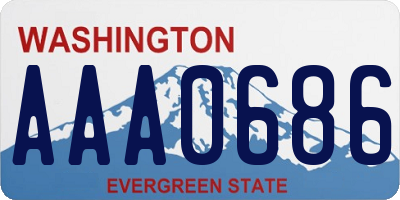 WA license plate AAA0686