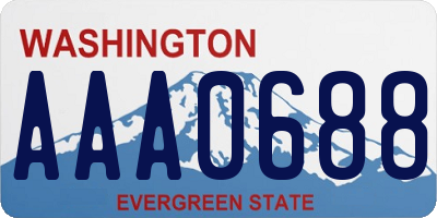 WA license plate AAA0688