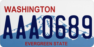 WA license plate AAA0689