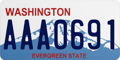 WA license plate AAA0691