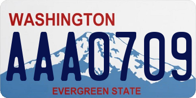 WA license plate AAA0709