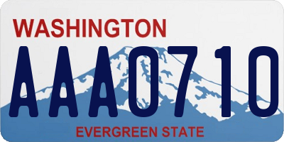 WA license plate AAA0710