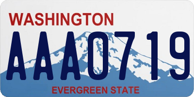 WA license plate AAA0719