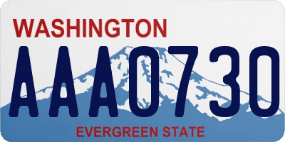 WA license plate AAA0730