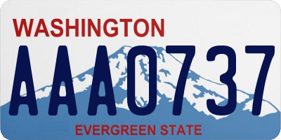 WA license plate AAA0737