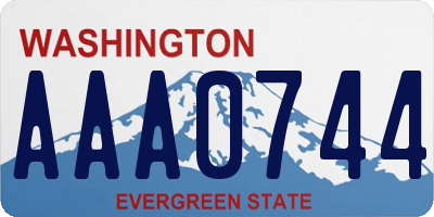 WA license plate AAA0744