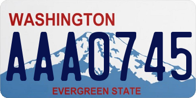 WA license plate AAA0745