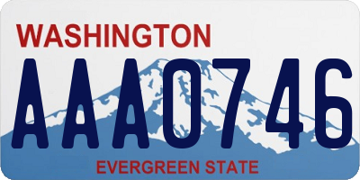 WA license plate AAA0746