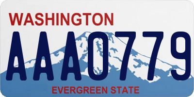 WA license plate AAA0779