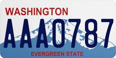 WA license plate AAA0787